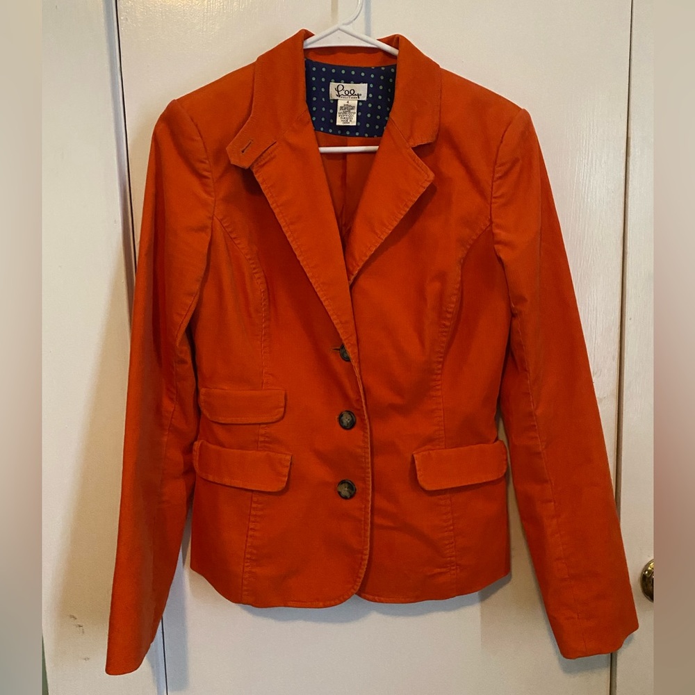 Lilly Pulitzer orange blazer size 4